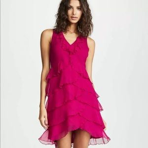 Alice and Olivia silk dress, size 2, dark pink